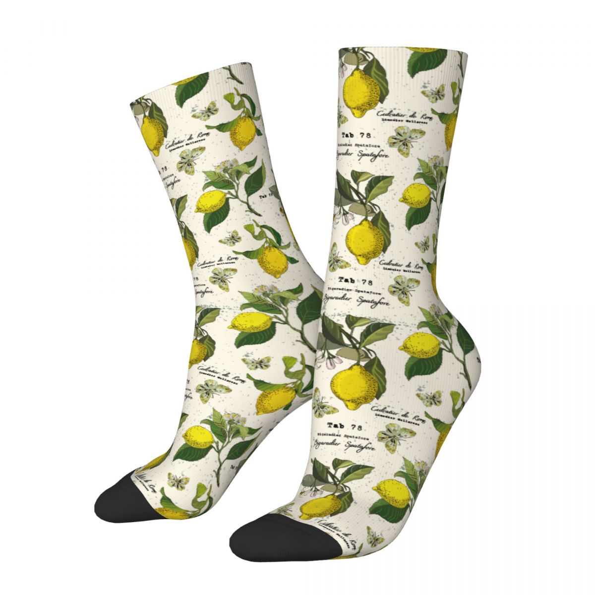 New Men's Socks Harajuku Lemon Fruit Sock Graphic Women's Socks Spring Summer Autumn Winter