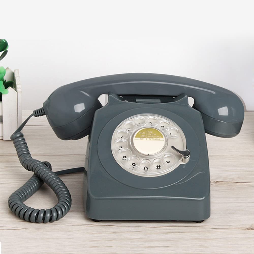 Corded Telephone Rotary Dial Home Telephone Orange Antique Old Fashion Home Phone Classic Vintage Telephones Best home Gift