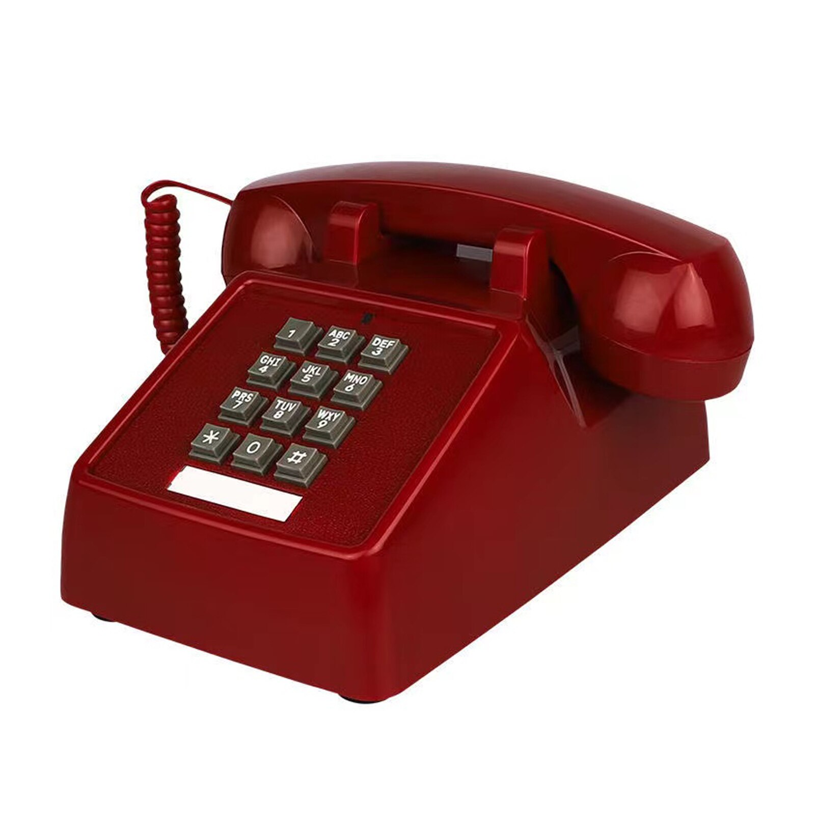 Corded Retro Home Telephones Classic Analog Red Phone Vintage Antique Old Fashion Landline Telephones for Home Office Hotel