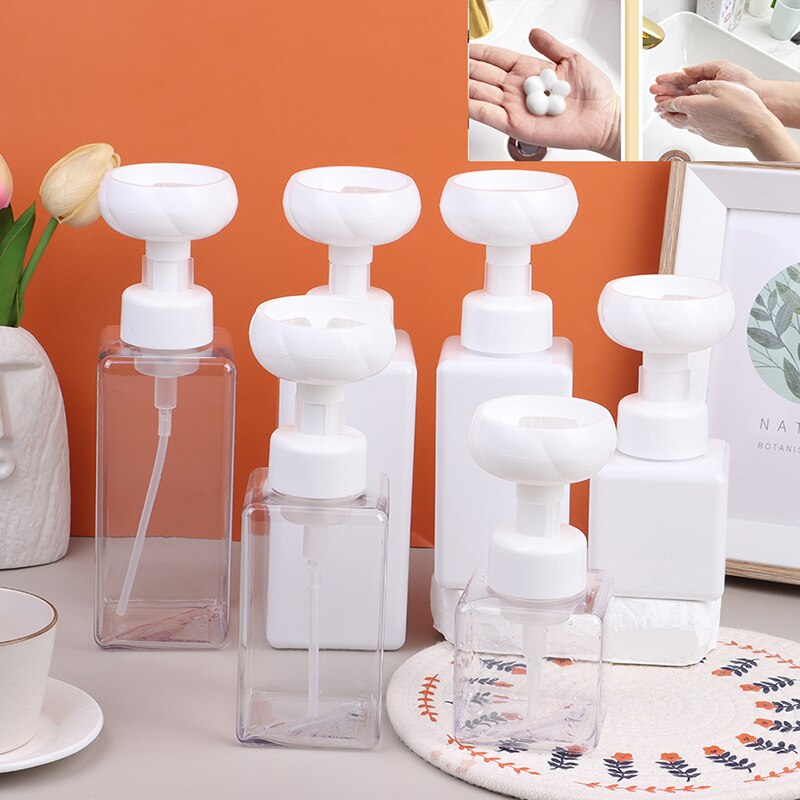 250/450/650Ml Flower Shape Foam Dispenser Hand Soap Foam Hand Dispenser Foaming Soap Dispenser Hand Sanitizer Foam Bubbler