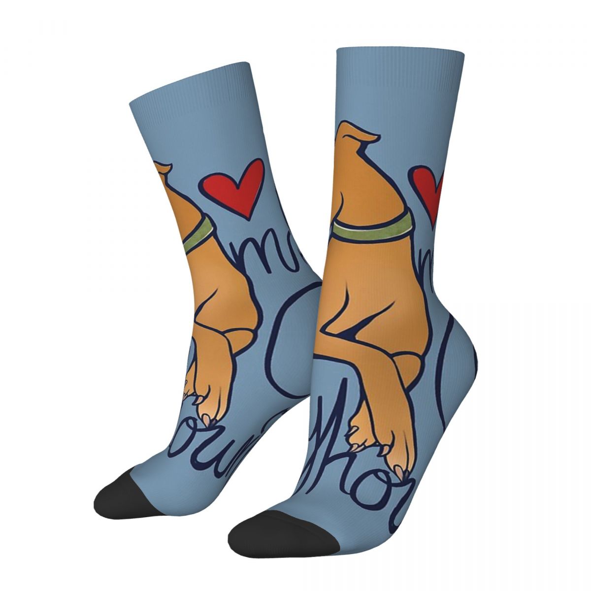 Funny Happy Men's Socks I Love Retro Harajuku Geryhound Greyhounds Dog Street Style Novelty Casual Crew Crazy Sock Gift Pri