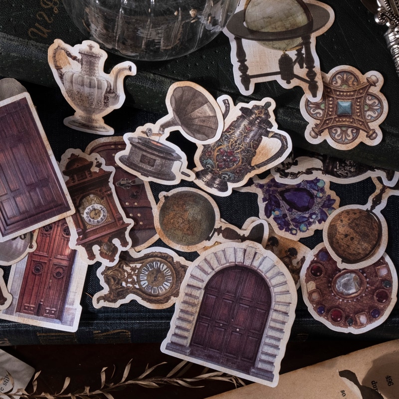 45 Pcs /pack Gothic Old Furniture DIY Decorative Stickers Life Home Decoration