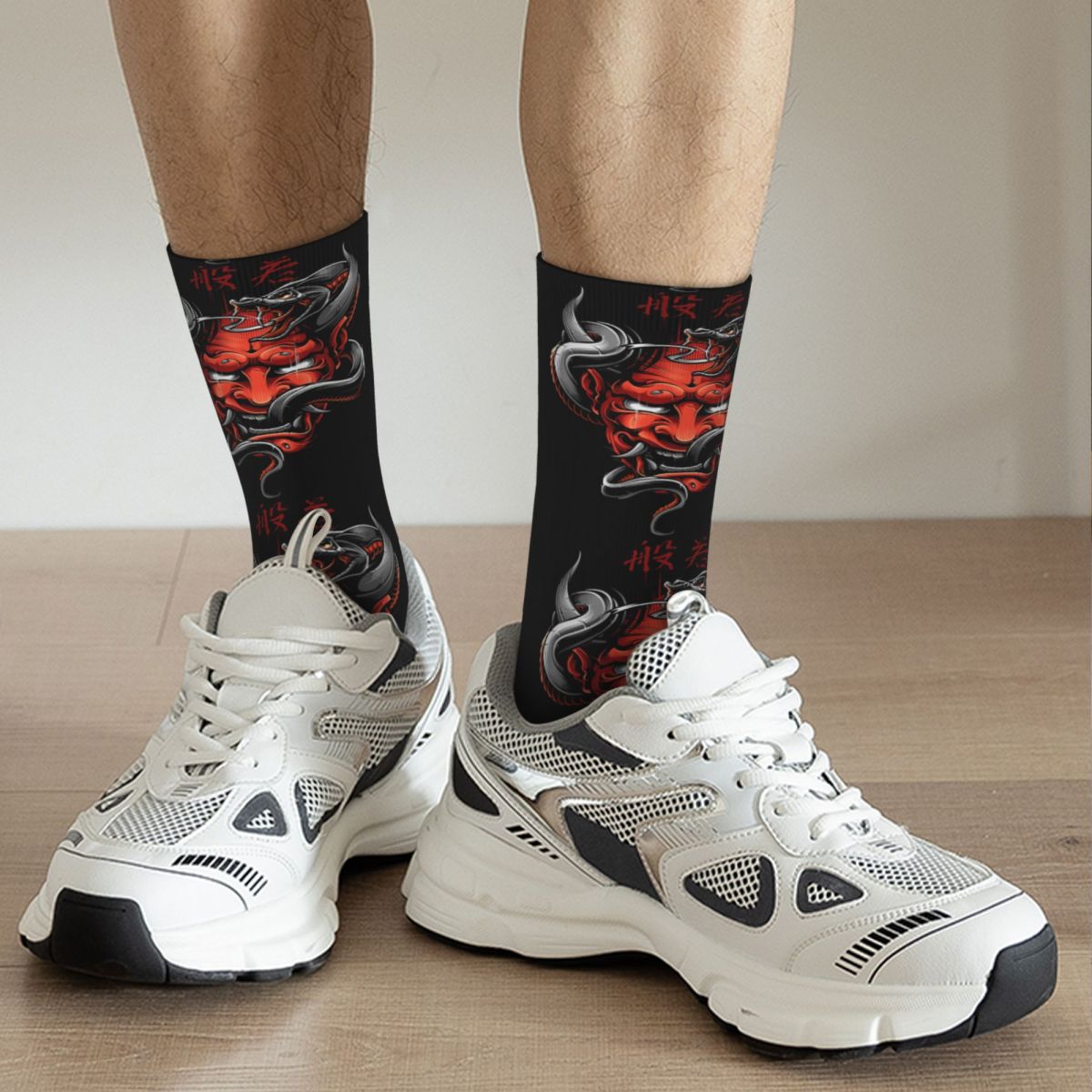 Hannya Demon Tattoo - Bloody Version Adult Socks Unisex socks,men Socks women Socks