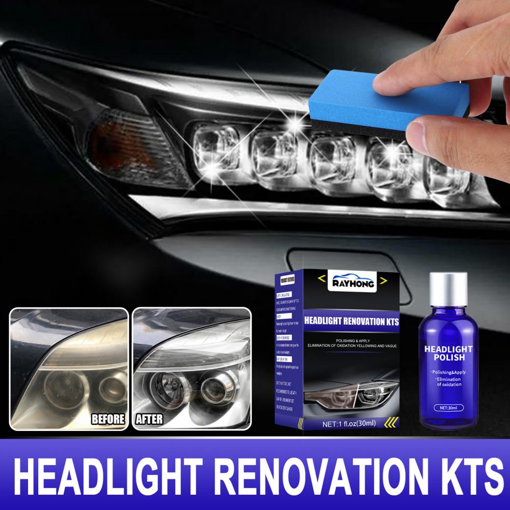 30ML Scratch Removal Car Light Renovation Agent Headlight Headlamp Polish Restoration Long Lasting Protection Oxidation Liquid