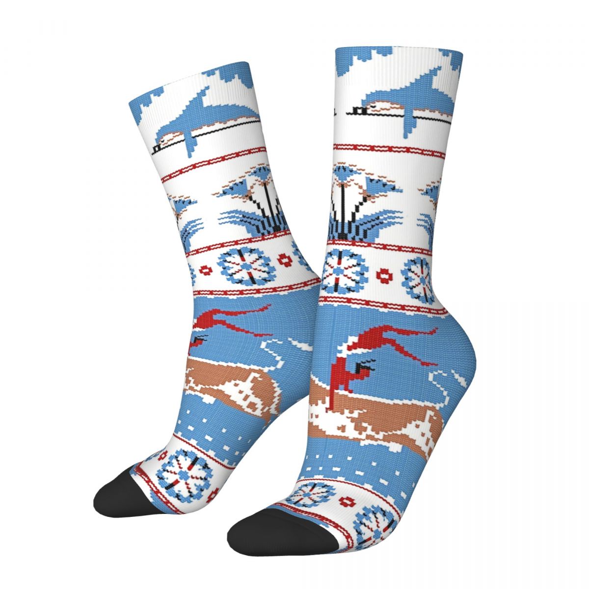 Funny Crazy Sock for Men Ancient Minoan Hip Hop Harajuku Happy Pattern Printed Boys Crew Sock Novelty Gift