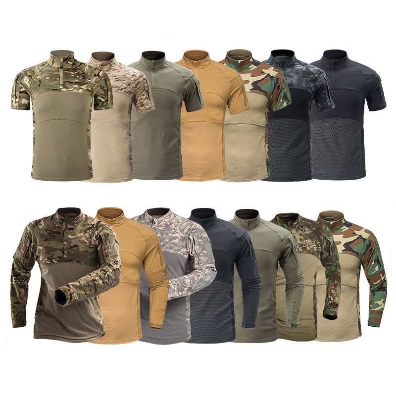 Camouflage Clothes Men's Frog Suit Long Sleeve Bounding Sports Wear Resistant Military Fans Tactical Training Clothes 95% C