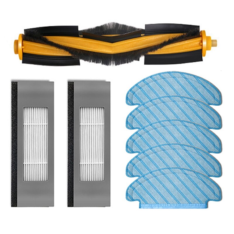 Replacement Parts For ECOVACS OZMO T8/AIVI Robotic Vacuum Cleaners Spare Roller Brush Hepa Filter Mop
