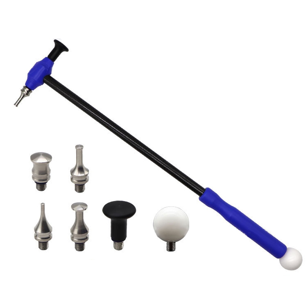 7pcs/set New Car Dent Repair Tool Titanium Alloy Tapper Hammer With Carbon Fiber Handle M8 Screw For Car Body Dent Repair Tools