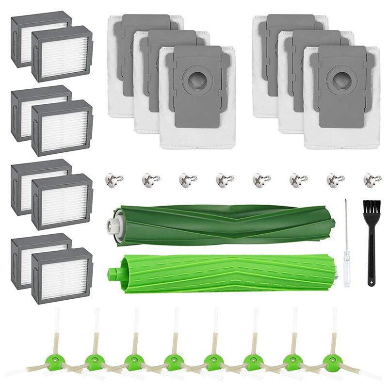 26 Pack Replacement Parts For I7+ I3 I3+ I4 I4+ I6 I6+ I8 I8+ E5 E6 E7 J7 Vacuum Cleaner Multi-Surface Rubber Brushes