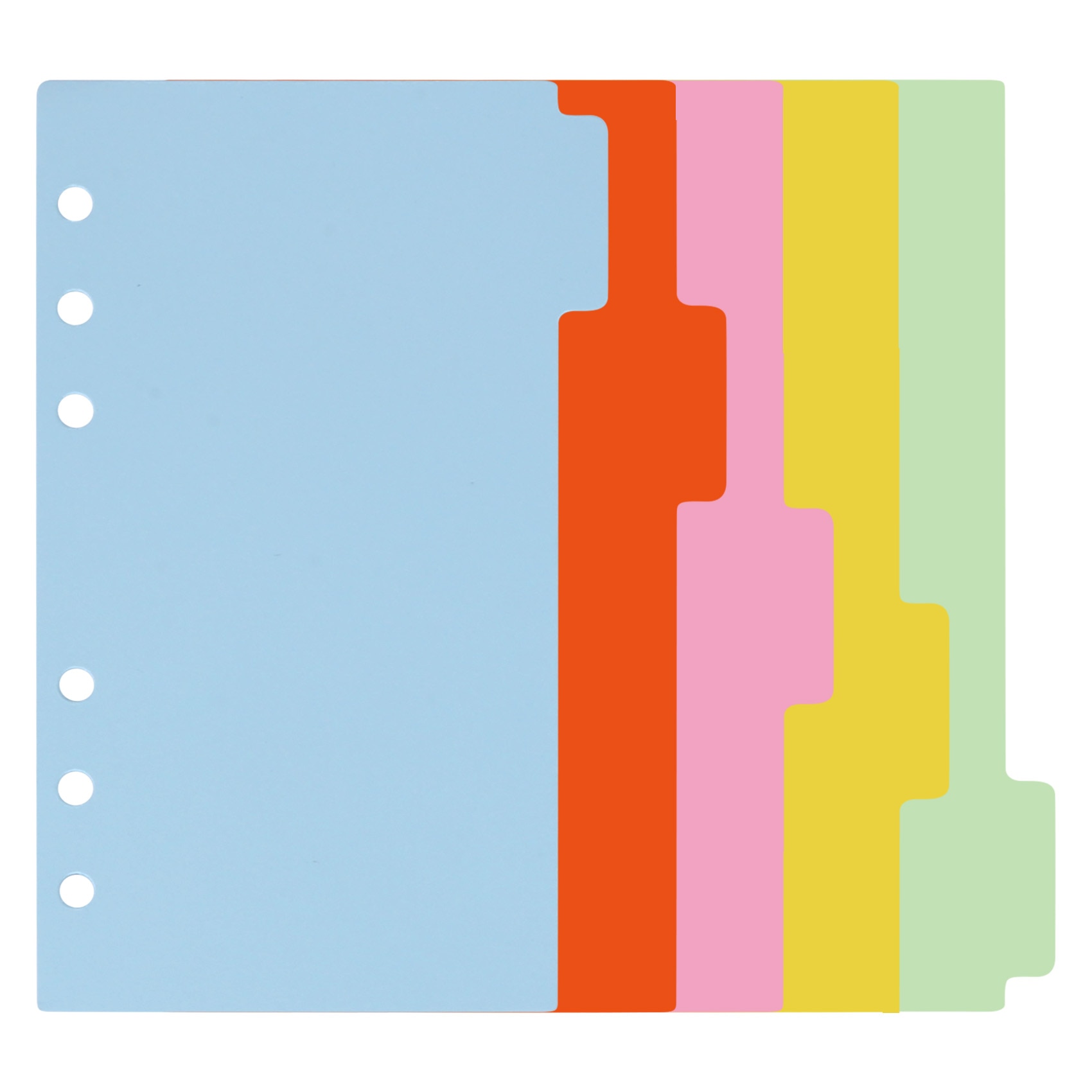 10 Sets A6 Subject Dividers Paper Sheet, Punched File Card Dividers,Tabbed Index Divider for Notebook Insert Planner