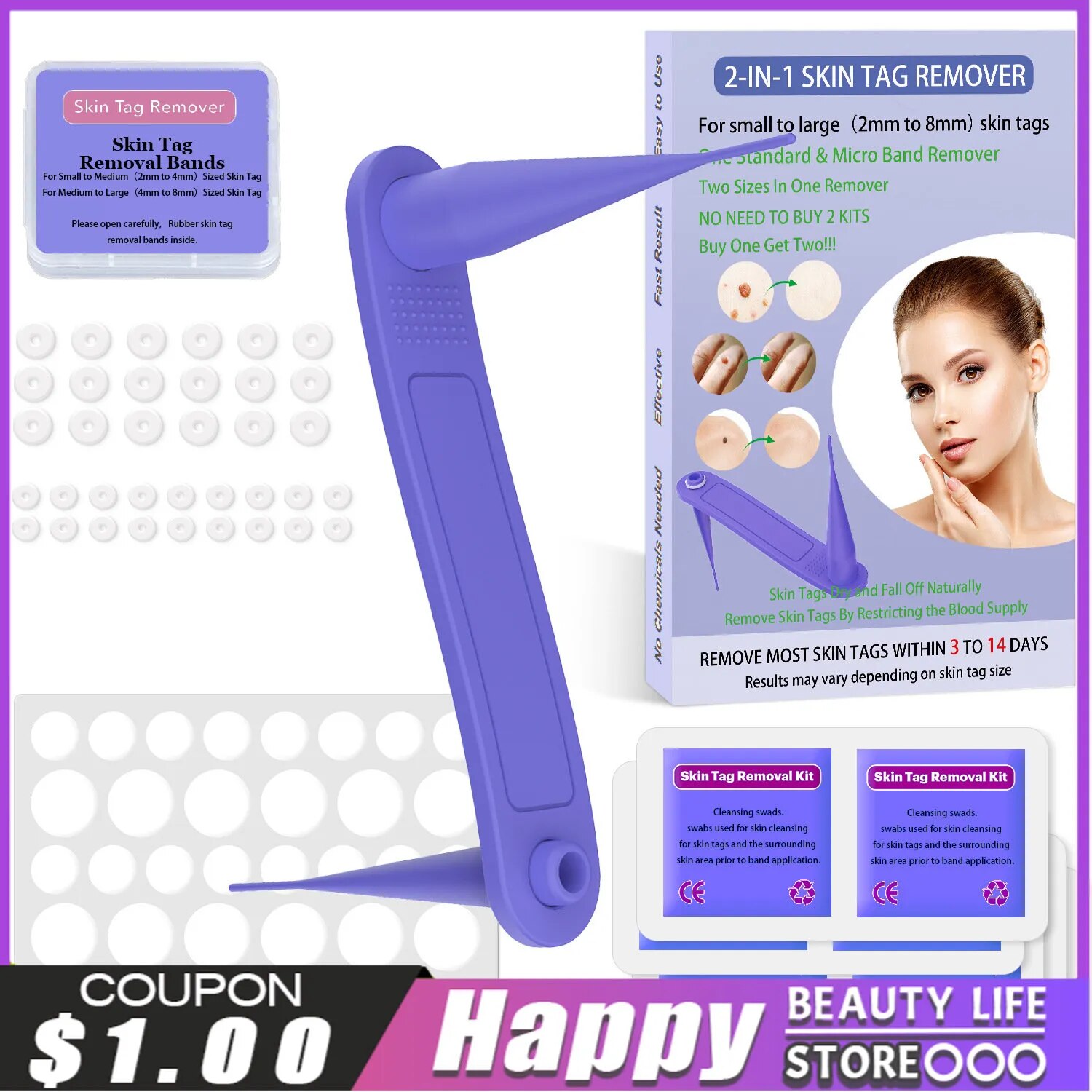 Skin Tag Remover Kit Micro Wart Remover Acne Patch Skin Tag Acne Remover Skin Skintag Patch Skin Label Removal Equipment Kit