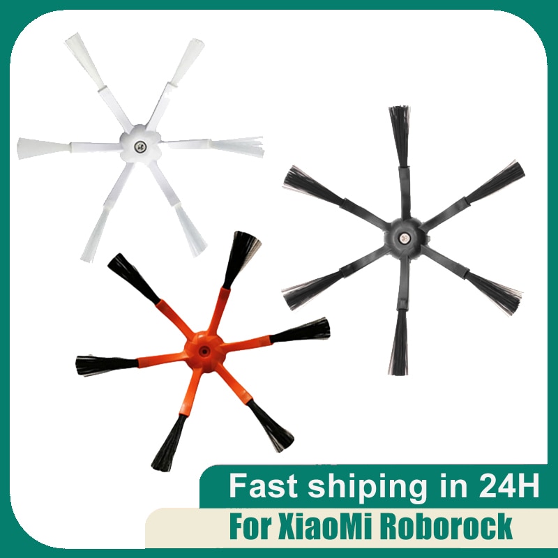 6-Armed Side Brush For XiaoMi Roborock S50 S51 S55 S6 S6 Pure S5 Max S6 MaxV S7 T7S Plus Robot Vacuum Cleaner Parts Accessories