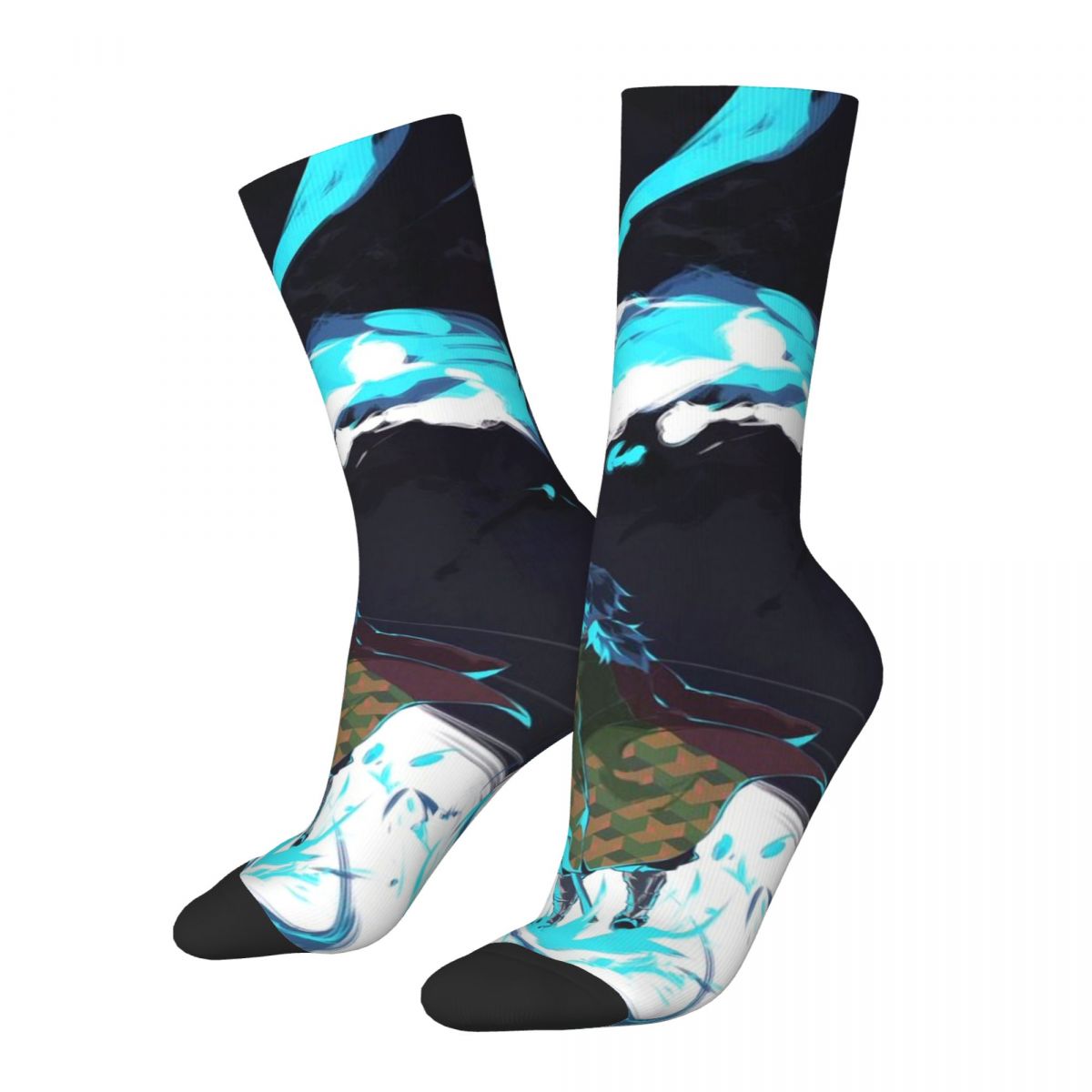 Hip Hop Retro Wind Crazy Men's Socks Unisex Demon Slayer Japanese Adventure Anime Harajuku Pattern Printed Crew Sock Boys G