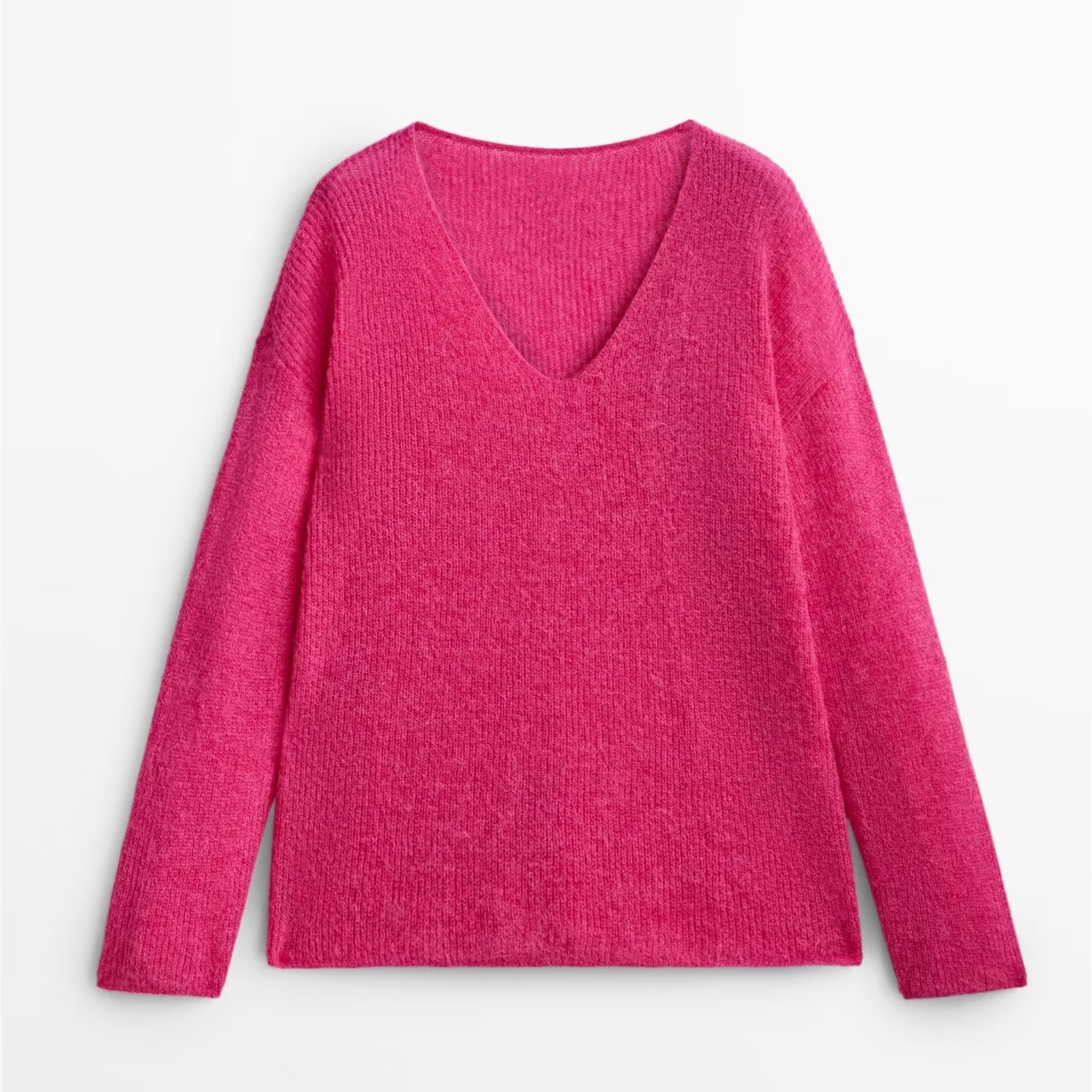 COS LRIS 2022 Autumn and Winter New Women's Clothing Loose Casual Lazy V-neck Solid Color Sweater Sweater 05635632630