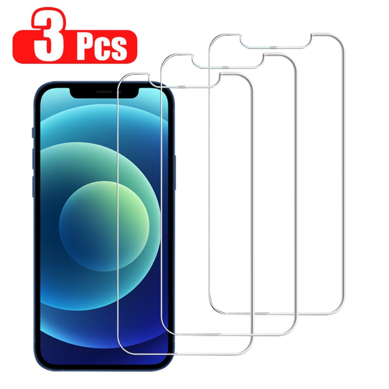 GENTLE MOMENT Tempered Glass 3PCS For iPhone 14 Plus 13 12 Pro Max 11 XR XS X 7 8 SE 2 3 Mini Protective Glass For iPhone 11 14