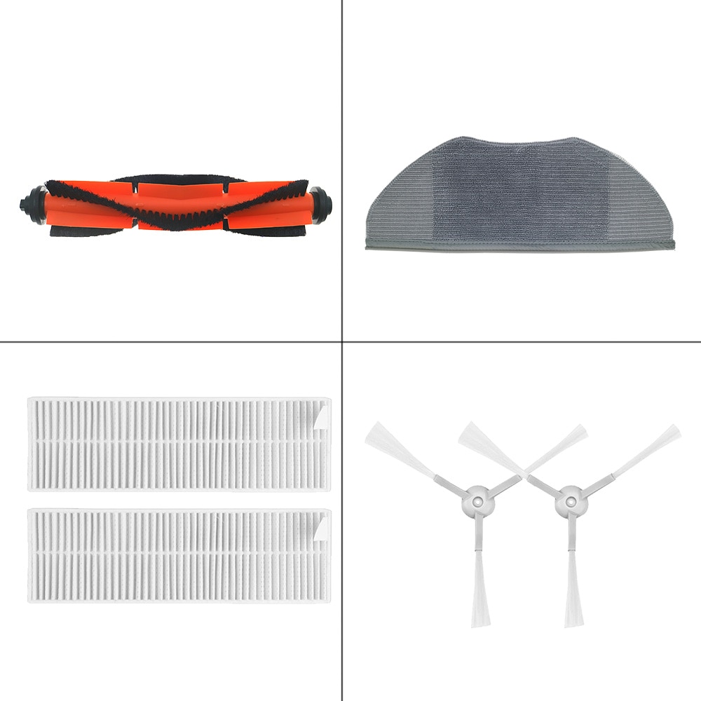 For Xiaomi Mi G1 Robot Vacuum-Mop Essential G1 Cleanner MJSTG1 / SKV4136GL Roller Side Brush Hepa Filter Mop Cloth Bumper Stripe