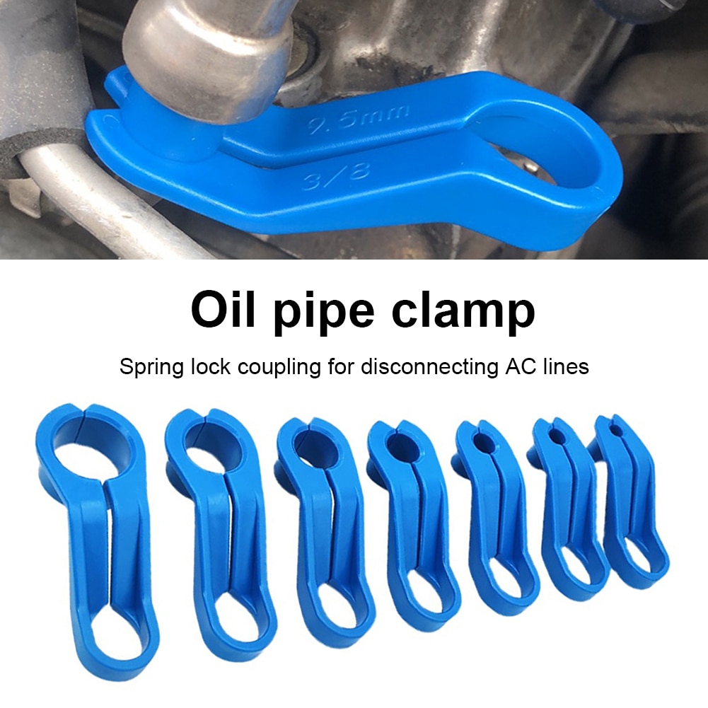 7pcs Fuel Line Angled Disconnect Repair Tools Plastic Pipe Joint AC Lines Angled Disconnect Mixed Size Auto Accessories