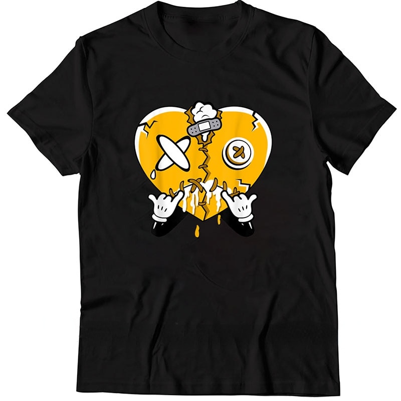 New Arrival Cheap Mens Clothing White Custom T-shirt Printing Heart Dripping Unisex T Shirt Men Graphic Tee Casual Camisetas