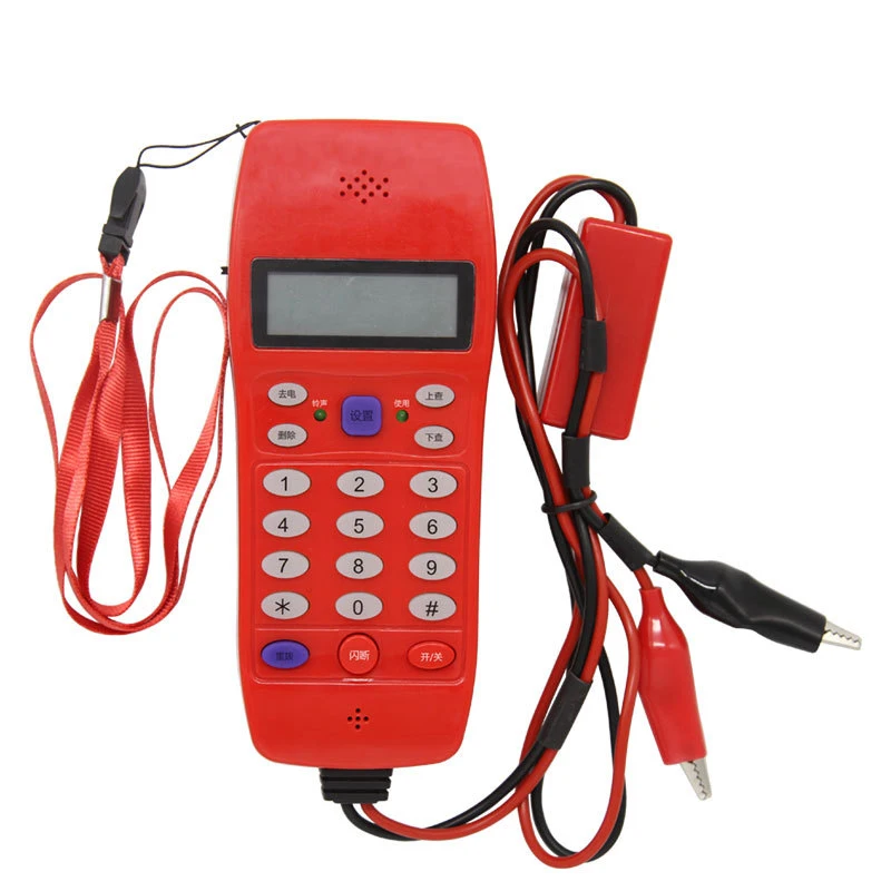 Telephone Phone Line Network Cable Tester Butt Test Tester Tool Telephone Line Dedicated Check with Lanyard,Alligator Clip 전화테스트