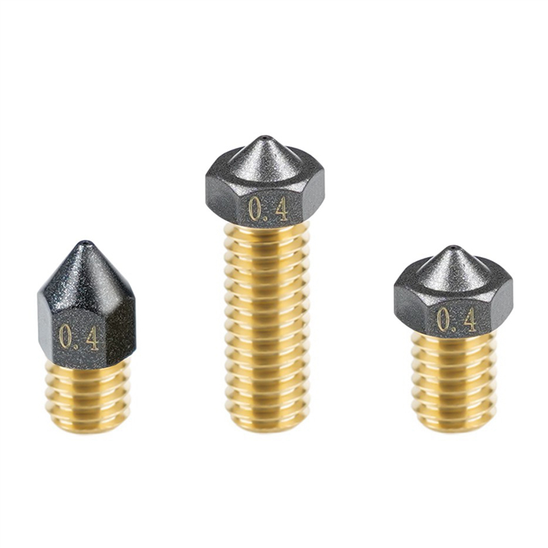 Upgrade V6 Nozzle for E3D 1.75-0.4mm Nozzle PTFE Coated Brass Nozzle 3D Printer Part PTFE Coating Surface for Ender 3