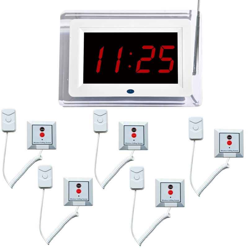 Hospital Nurse Call System 1 Desktop LCD Receiver 5 Patient Bell Paging Service