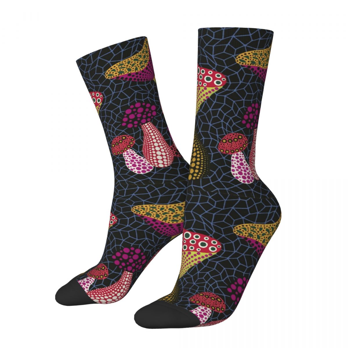 Yayoi Kusama Art Socks Men's Women's Fashion Polka Aesthetic Socks Novelty Spring Summer Autumn Winter Middle Tube Soc