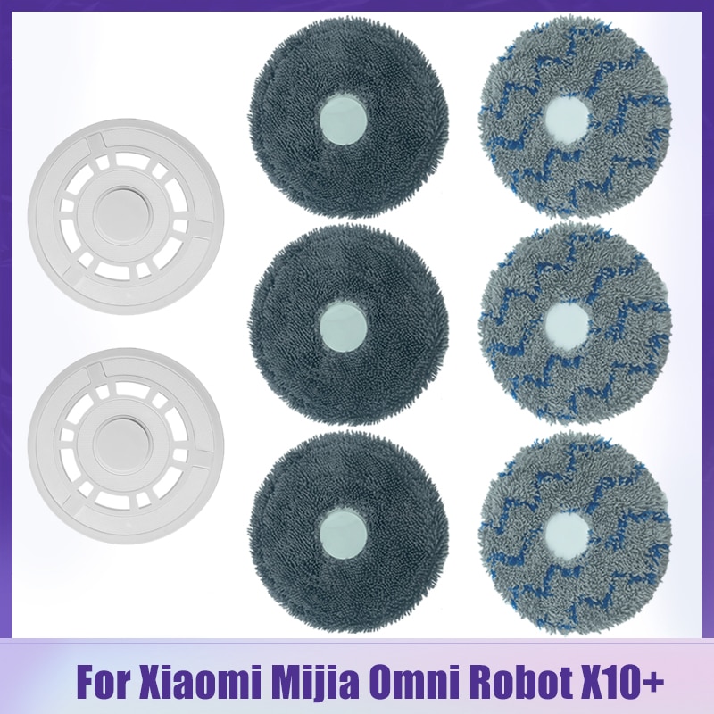 For Xiaomi Mijia Omni Robot X10+ Robotic Vacuum Cleaner Accessories Washable Mop Cloth Rags Parts Mop Pads Stent Replacement