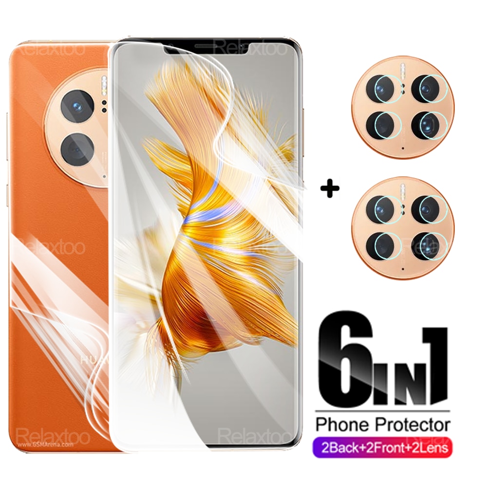 6in1 Front Back Hydrogel Film For Huawei Mate 50 Pro Camera Lens Soft Protective Glass Screen Protector Huawey Mate50 Mate50pro