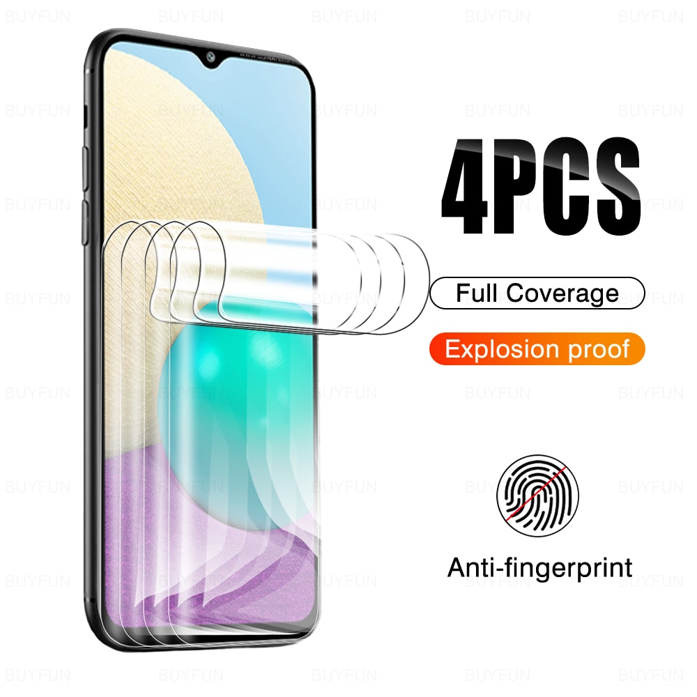 4PCS Soft Full Cover Hydrogel Films For Samsung Galaxy A02 A03s A10e A20e A11 A12 A13 4G 5G A20s A21s A22 A23 A30s A31 A32 A33