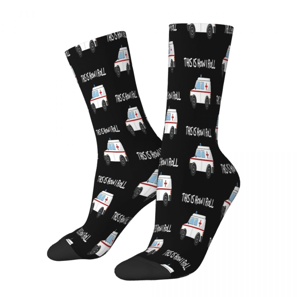 Funny EMTs This Is How I Roll Paramedics Ambulance Ambulances Meme Socks Male Mens Women Winter Stockings Hip Hop