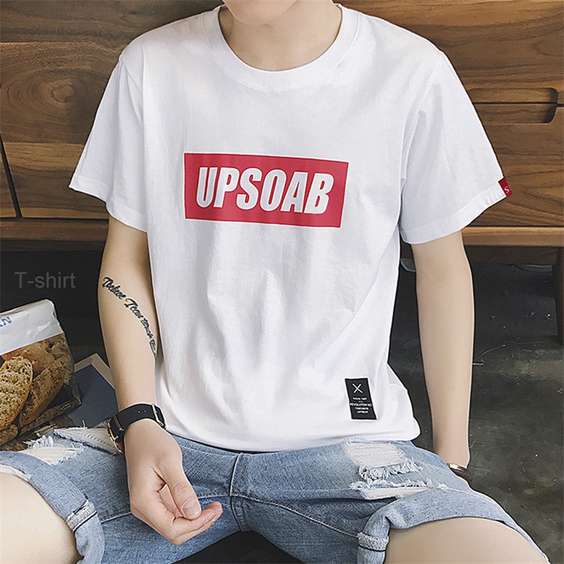 5746-Short-sleeved T-shirt male 2021 summer new men's summer cotton student short-sleeved shirt men's tide