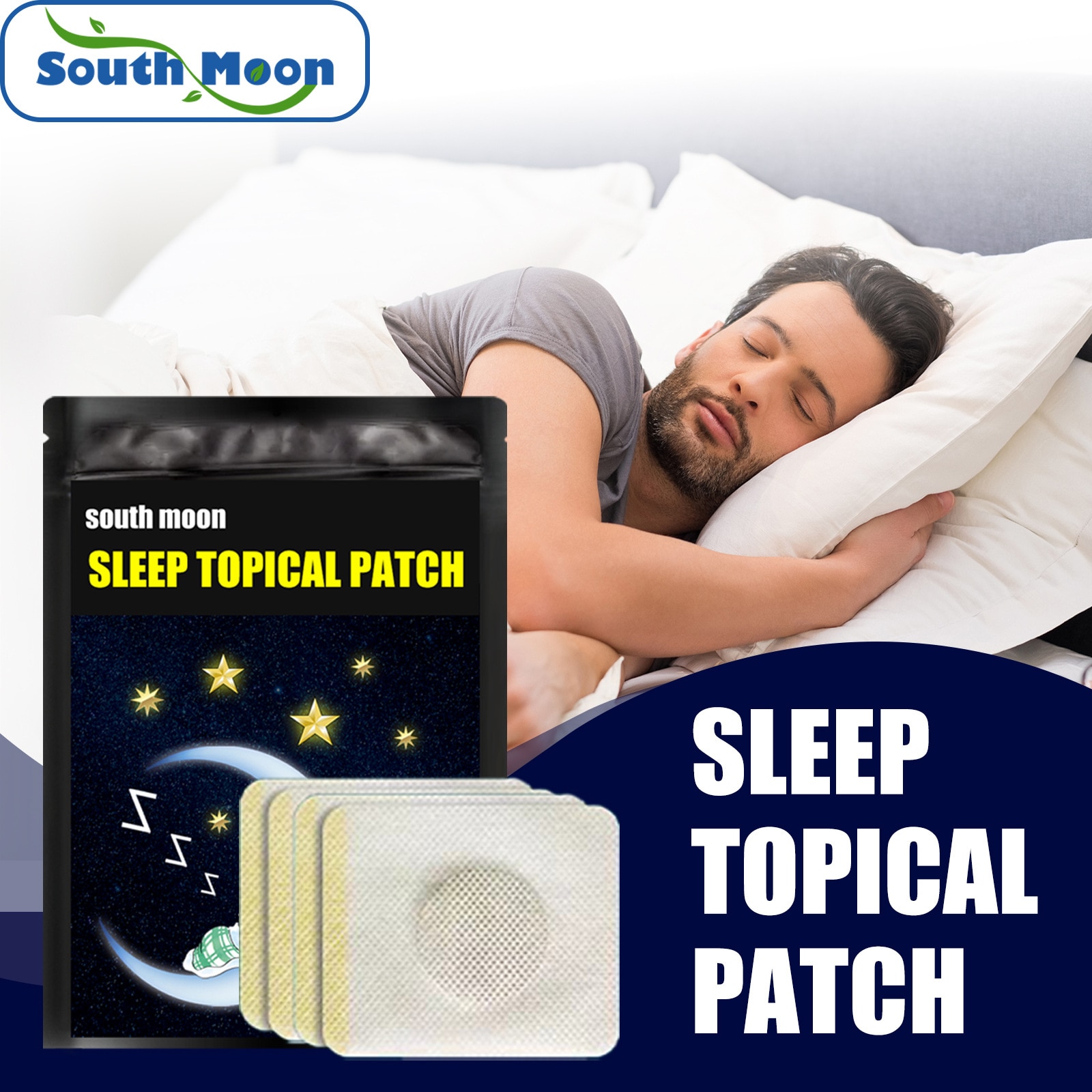 South Moon Sleepy Aid Patch Natural Relieve Nighttime Dreaminess Stress Anxiety Fast Relax Sleep Patches Sleeping Sticker