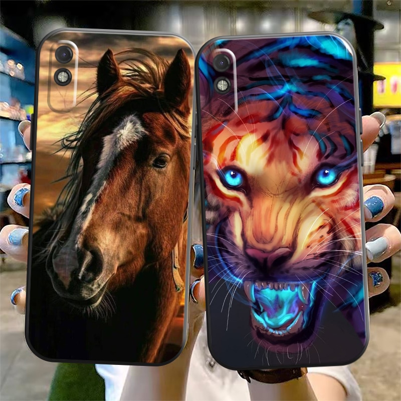 Lion Wolf Horse Cool Phone Case For Xiaomi Redmi 7 7A 8 8A 8T 9 9T 9A 9C Note 7 8 9 9S Silicone Cover Liquid Silicon Carcasa