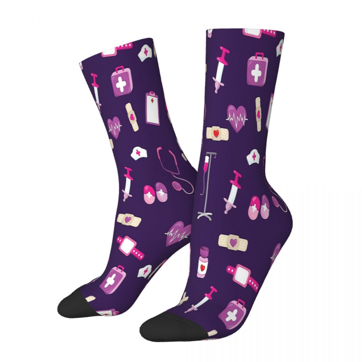 Cute Doctor Medical Nurse Hospital Socks Male Mens Women Summer Stockings Printed