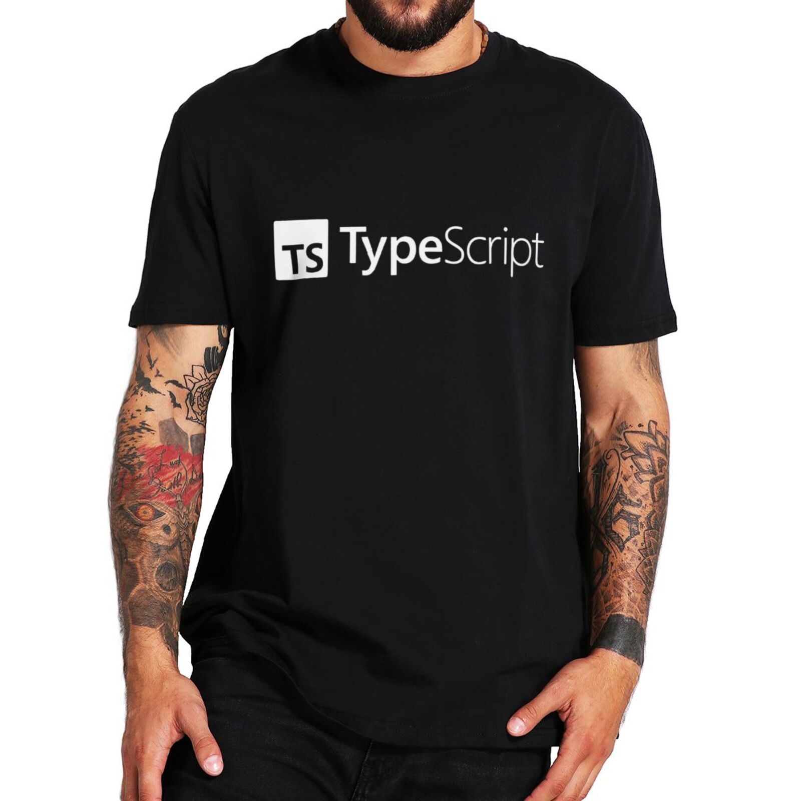 TypeScript T-shirt Funny Software Programme Developer Geek Gift Short Sleeve Casual 100% Cotton Unisex Oversized T Shirt EU Size