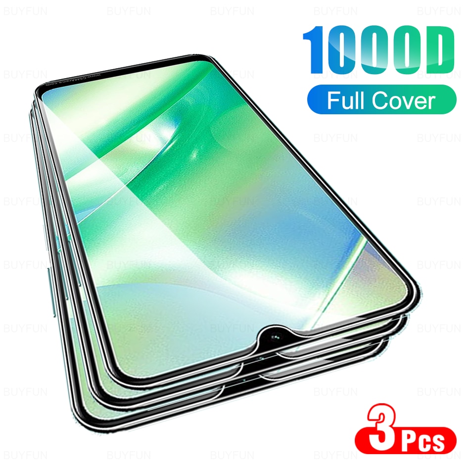 3pcs 100D Glass For Realme C33 C31 C30 C35 Tempered Glass For Realmy C 33 30 31 35 RealmC33 RMX3624 Full Cover Screen Protector