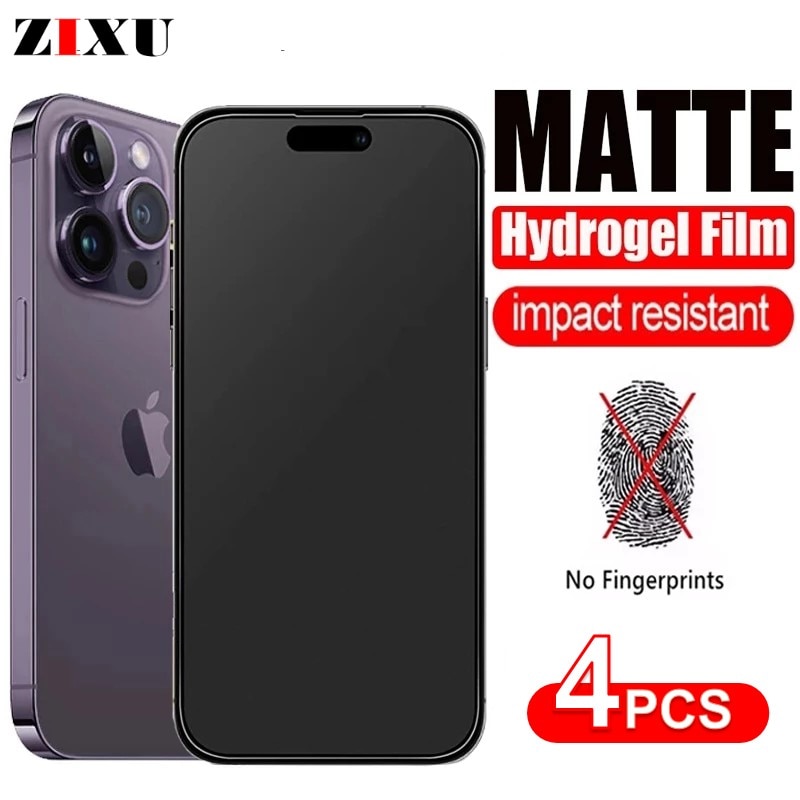 4Pcs Matte Hydrogel Film For iPhone 14 13 12 Pro Max Mini Screen Protectors For iPhone 11 Pro XS Max X XR 7 8 Plus SE 2022 20