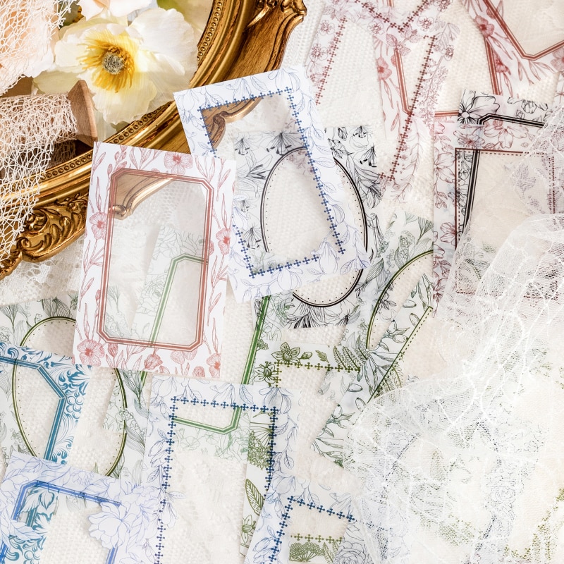 20 pcs/lot Hollow out Stickers pack Decorative collage Scrapbooking Diary Album Stationery Sticker hand made Craft Supplies