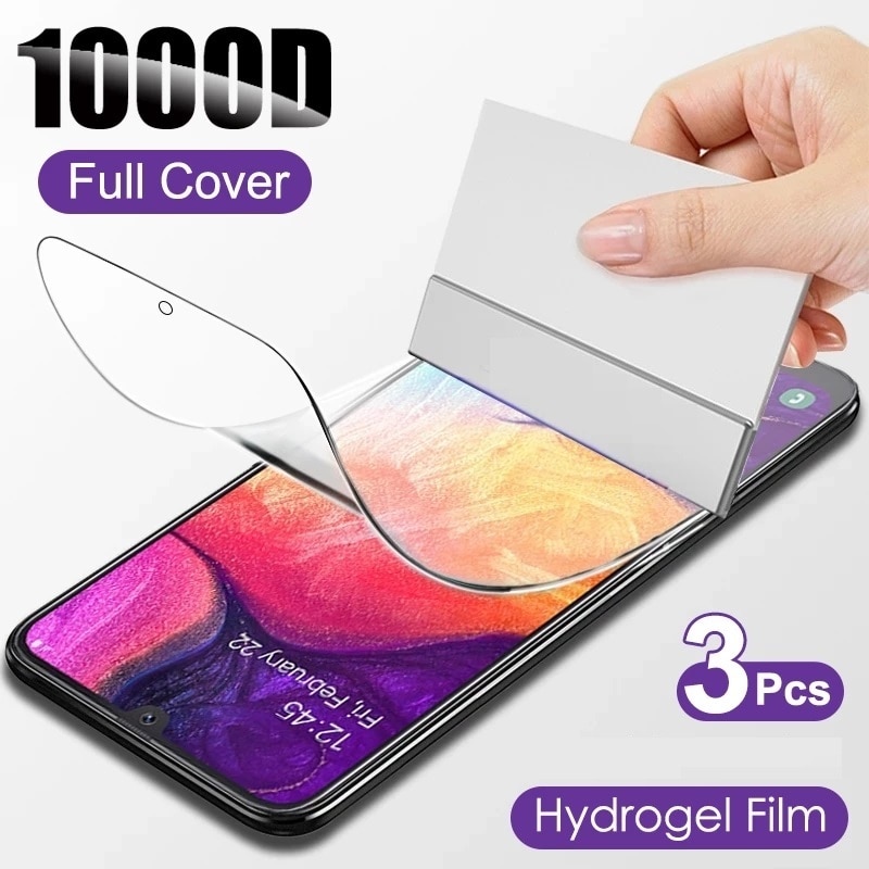 3PCS Hydrogel Film for samsung galaxy a10 a20 a30 a40 a50 a60 a70 a80 a90 protective screen protector film on galaxy a51 a71 a81