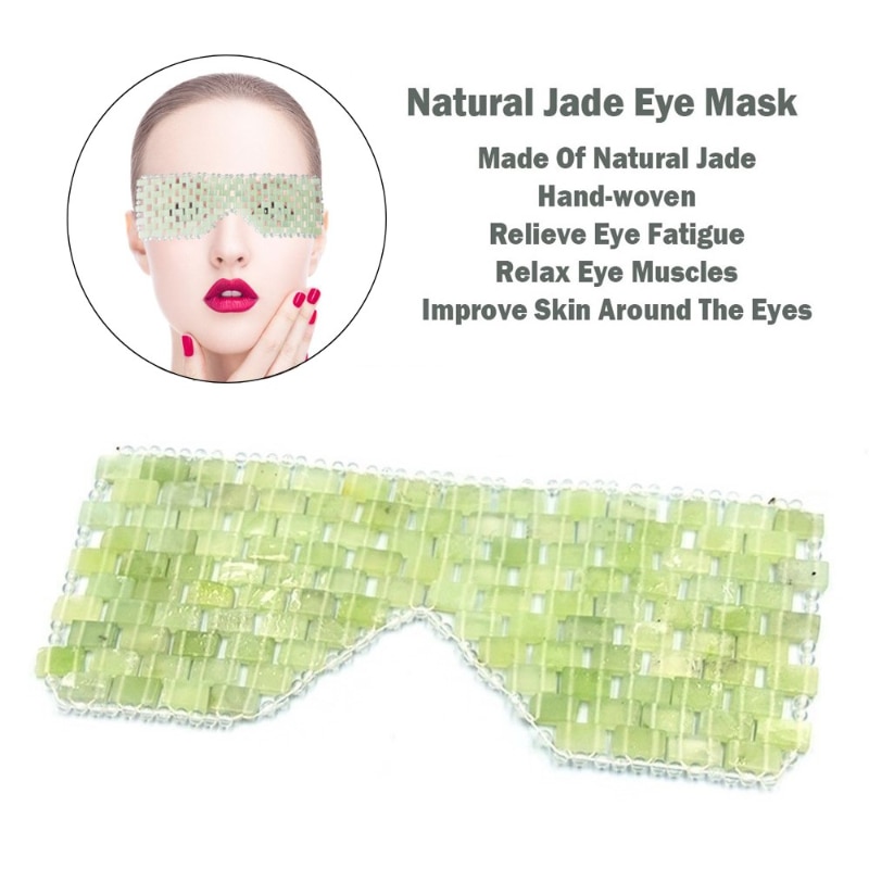 DropShipping And Wholesale High Quality 100% Natural Jade Eye Mask Eye & Face Beauty Jade Eye Mask Skin Care Tools