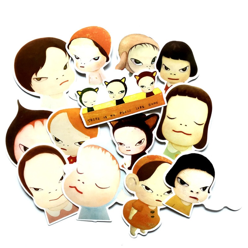 13Pcs Nara Yoshitomo Stickers For Suitcase Skateboard Laptop Luggage Fridge Phone Car Styling DIY Decal Sticker