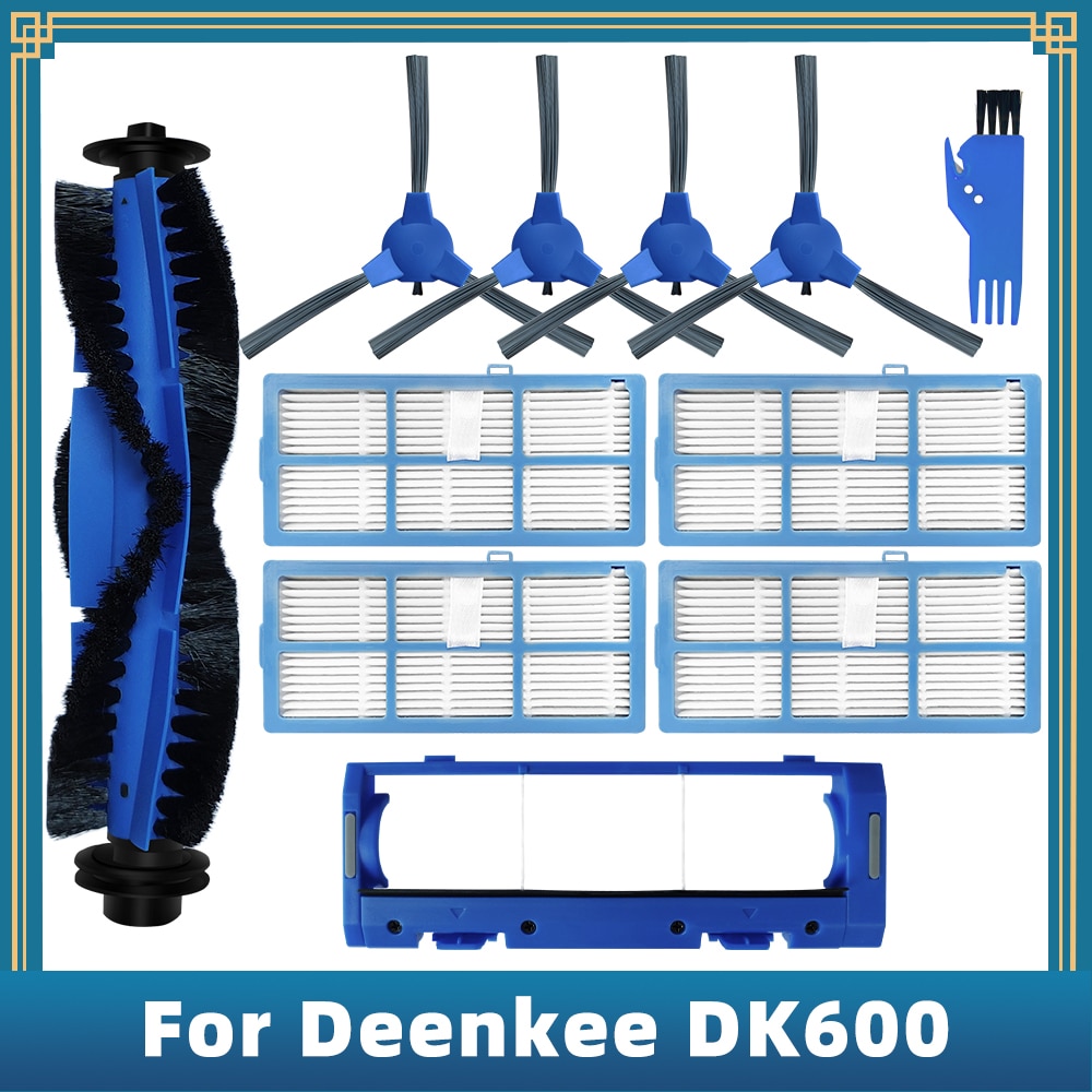 Replacement For Deenkee DK600 Robot Vacuum Cleaner Spare Parts Accessories Main Side Brush Hepa Filter Brush Cover