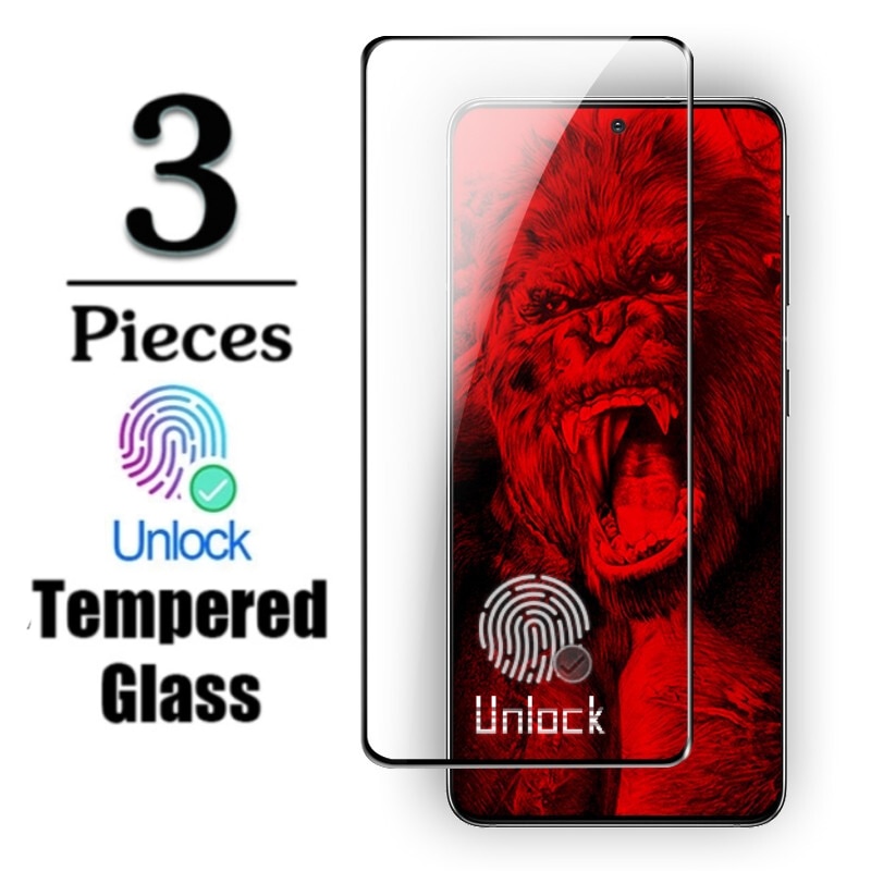1-3Pcs 2023 Fingerprint Unlock Tempered Glass For Samsung Galaxy S23/S23 Plus HD Screen Protector S23 5G Phone Accessories