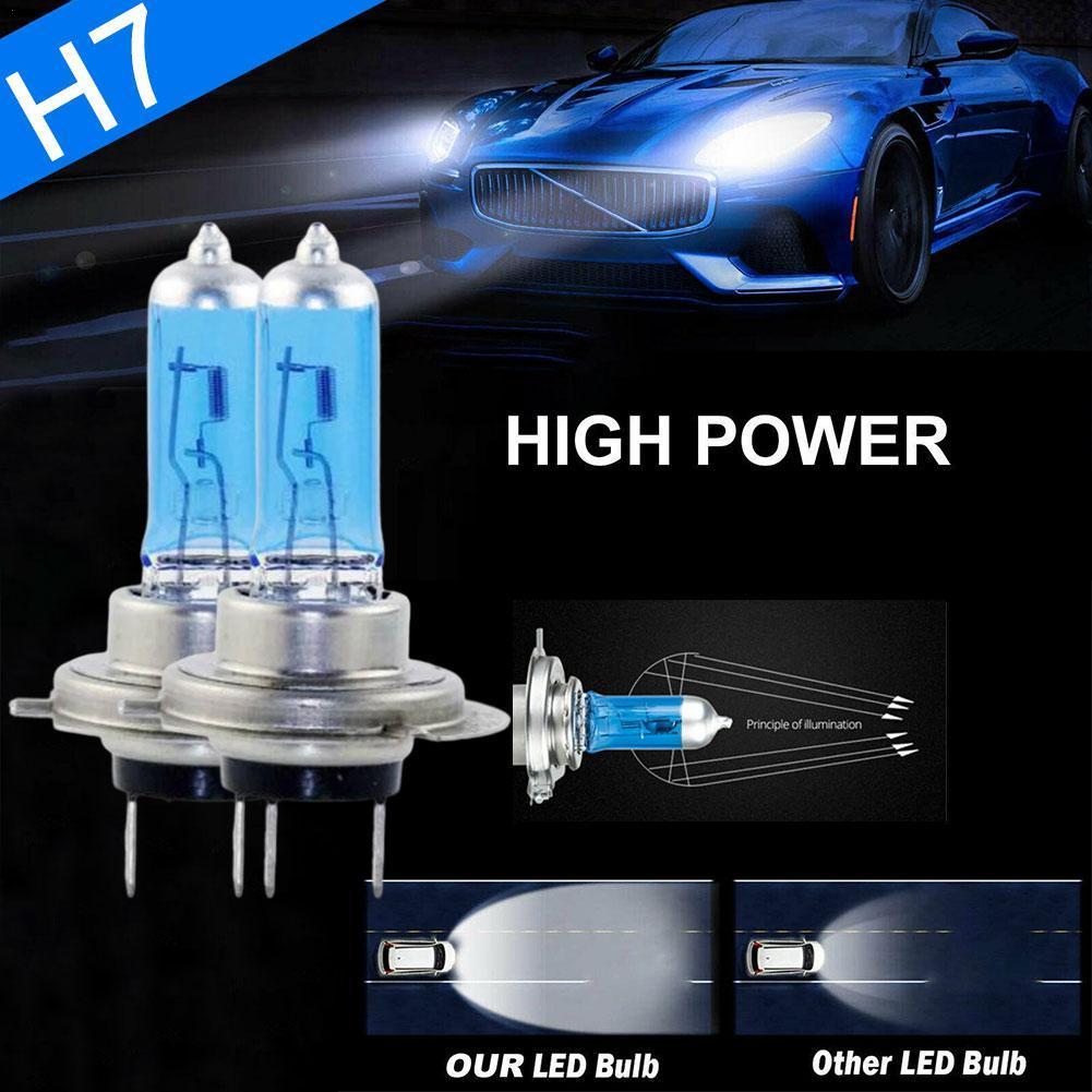 1/2pcs Car Lamps H7 LED 100W 55W Xenon Lamp Super White Effect Look Headlight Lamp Light Bulb Fog Lights Daytime Running Lamp