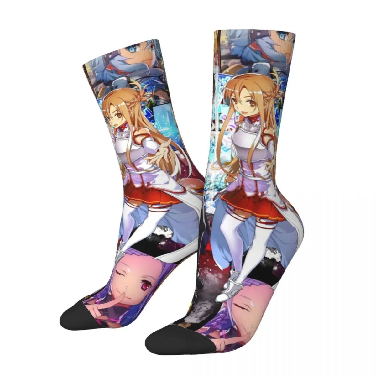 Autumn Winter Harajuku Unisex Kazuto Asuna Shino Socks Sword Art Online Anime Breathable Football Socks