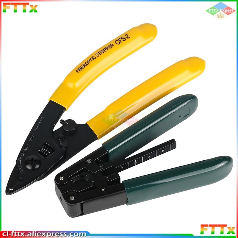 Free shipping 2 in 1 FTTH Splice fiber optic tool kits CFS-2 Fiber Optic Stripper+ cable sheath stripper
