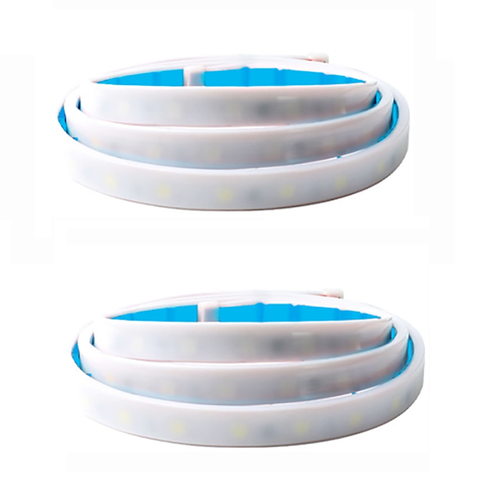 2x Red White LED Light Strips Car Door LED Strip Parking Flash Warning Lights For Car Truck SUV RV Decoration Universal