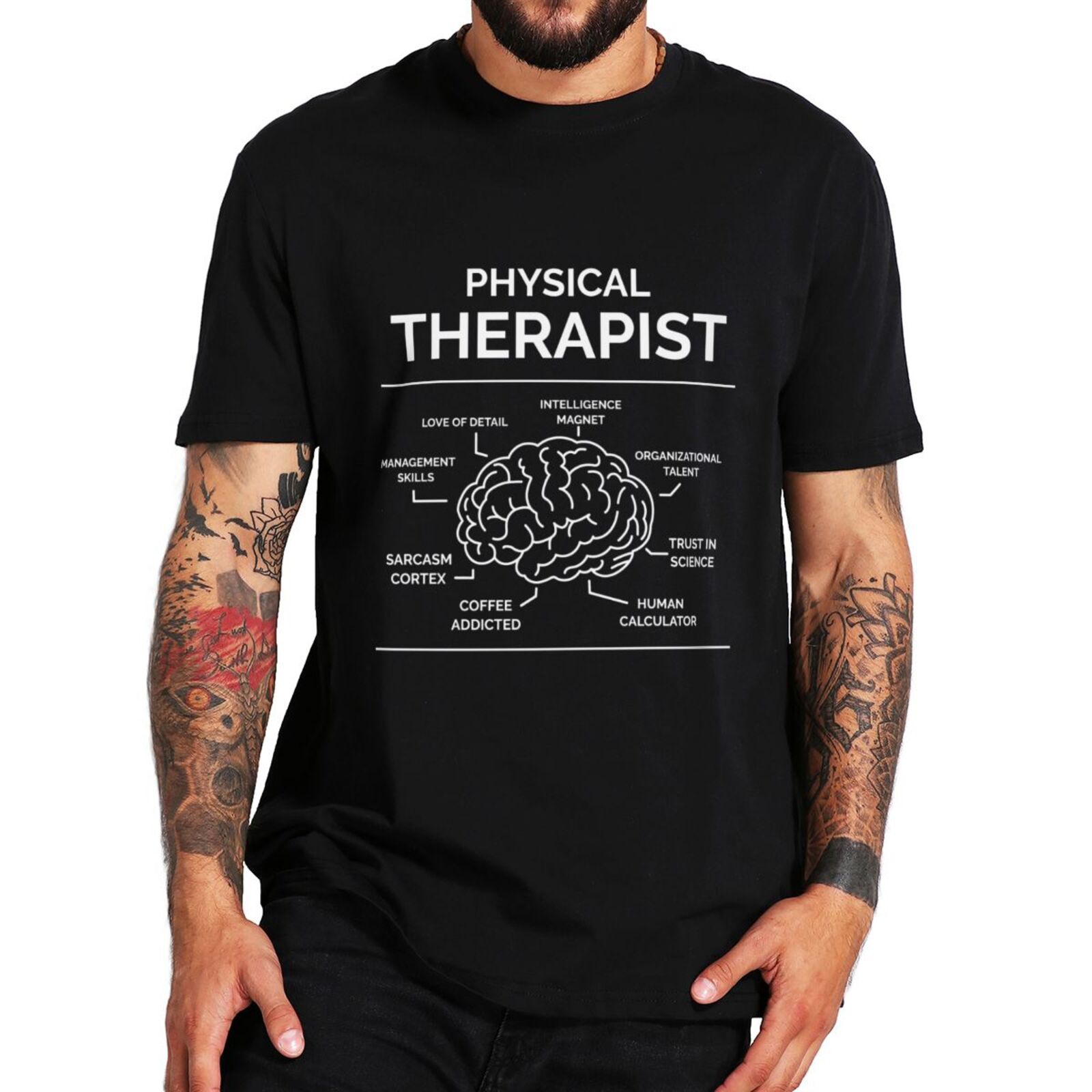 Physiotherapist T Shirt Funny Science Therapist Gift Humor Short Sleeve Casual 100% Cotton Unisex Oversized T-shirts EU Size