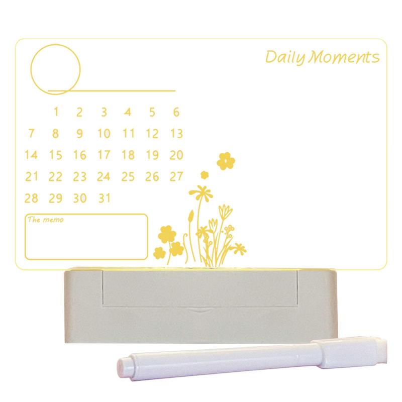 Light Up Dry Erase Board Message Board Calendar With Light Universal Transparent Night Light Notepad With Pen Wonderful Gift For