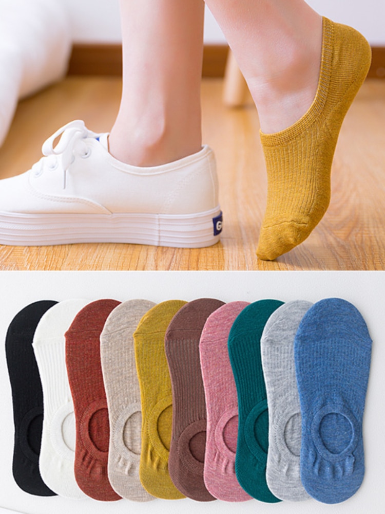 5pair /1pair Women Boat Socks Summer Mujer Silicone Non-slip Chaussette Ankle Low Female Cotton Show Breathable Calcetines